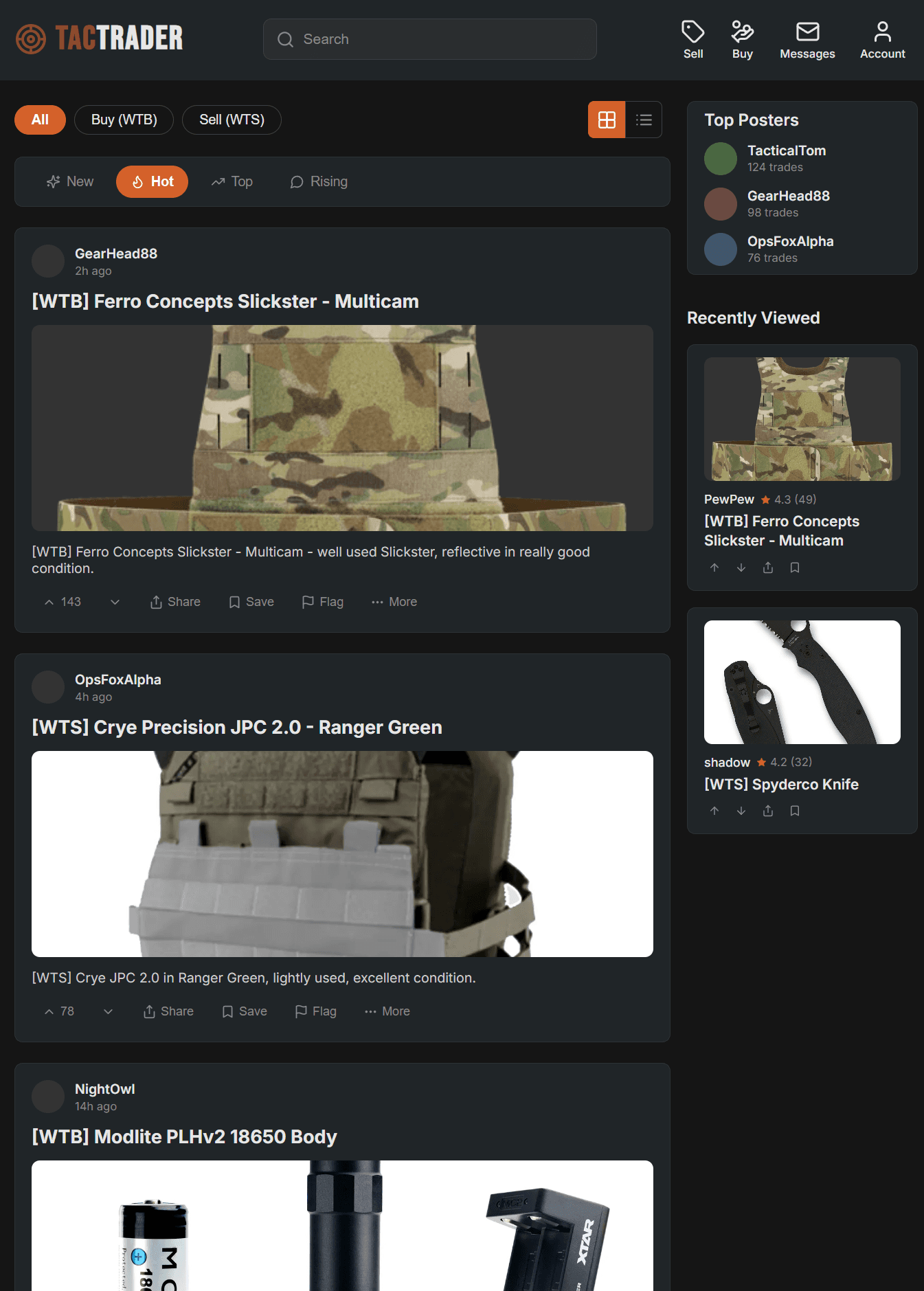 TacTrader forum preview